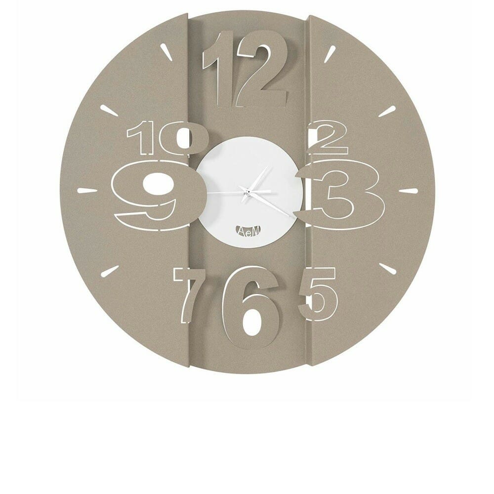 Arti e Mestieri orologio da parete design Tunnel beige cm. 50 - Professional Cooking